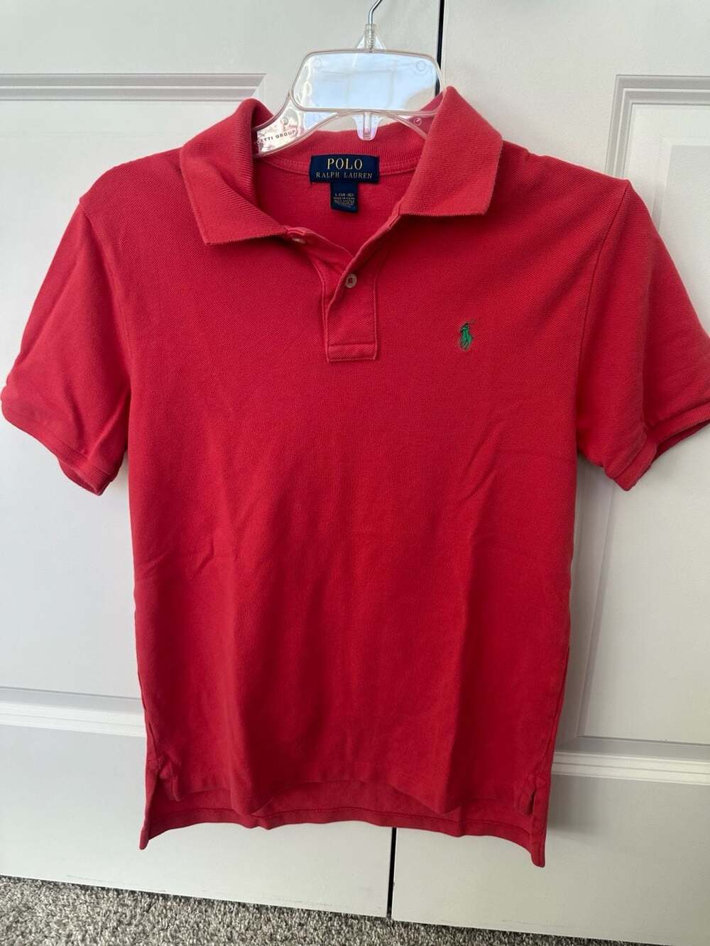Polo Ralph Lauren Boys Classic Fit Polo Shirt Size L 14-16 Red